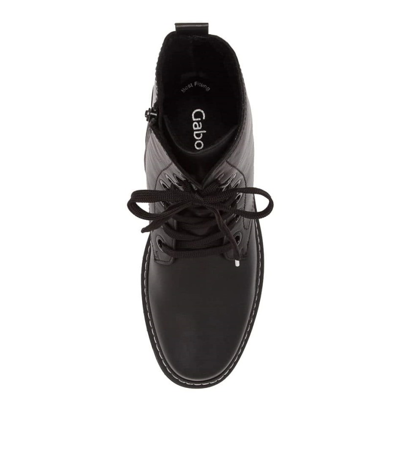 Gabour | Bottines Exclusives En Cuir Hund Schwarz